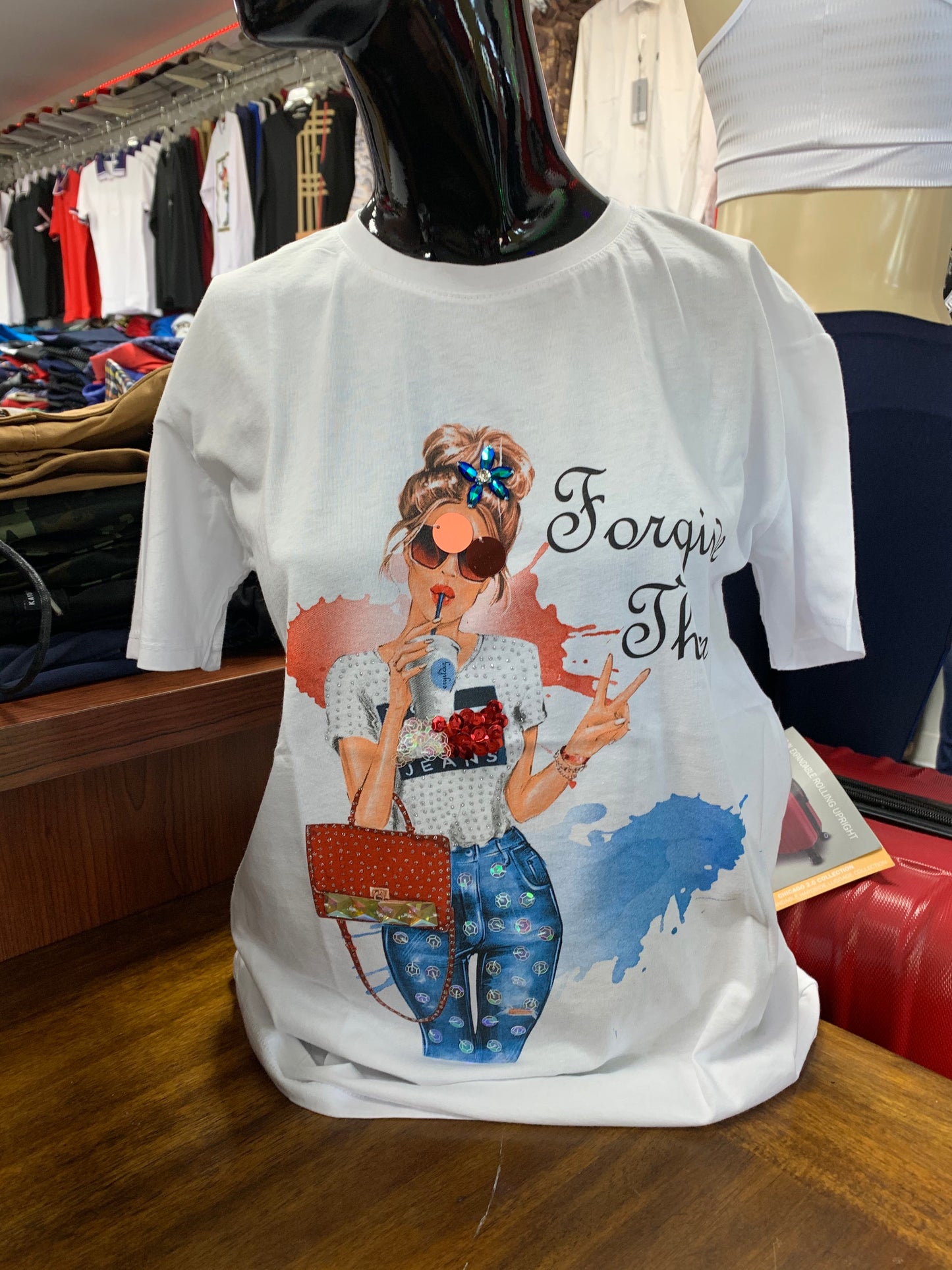 White Printed Alegria Women’s T-Shirts