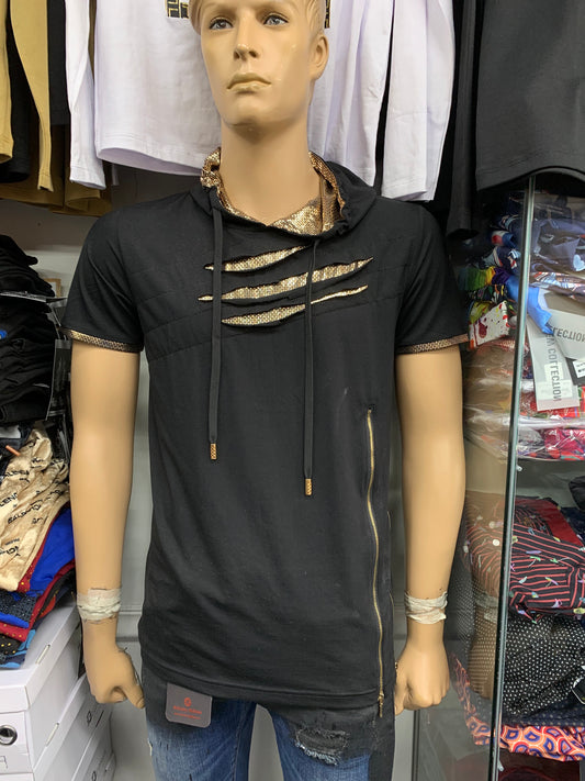 Black and Gold Ripped - Ace of Diamonds